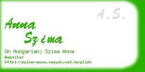 anna szima business card